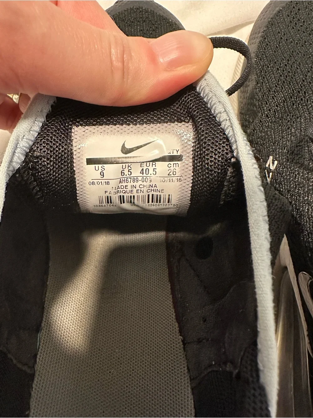Nike Women’s Air Max 270 Sneakers - Black & Gray - Picture 7 of 7